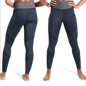 NWOT Athleta Twilight Tight Sparkle Seamless Leggings Navy Blue S